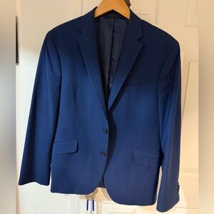 Kenneth Cole Reaction Blazer Mens 42S Blue Techni-Cole Stretch Suit Jacket